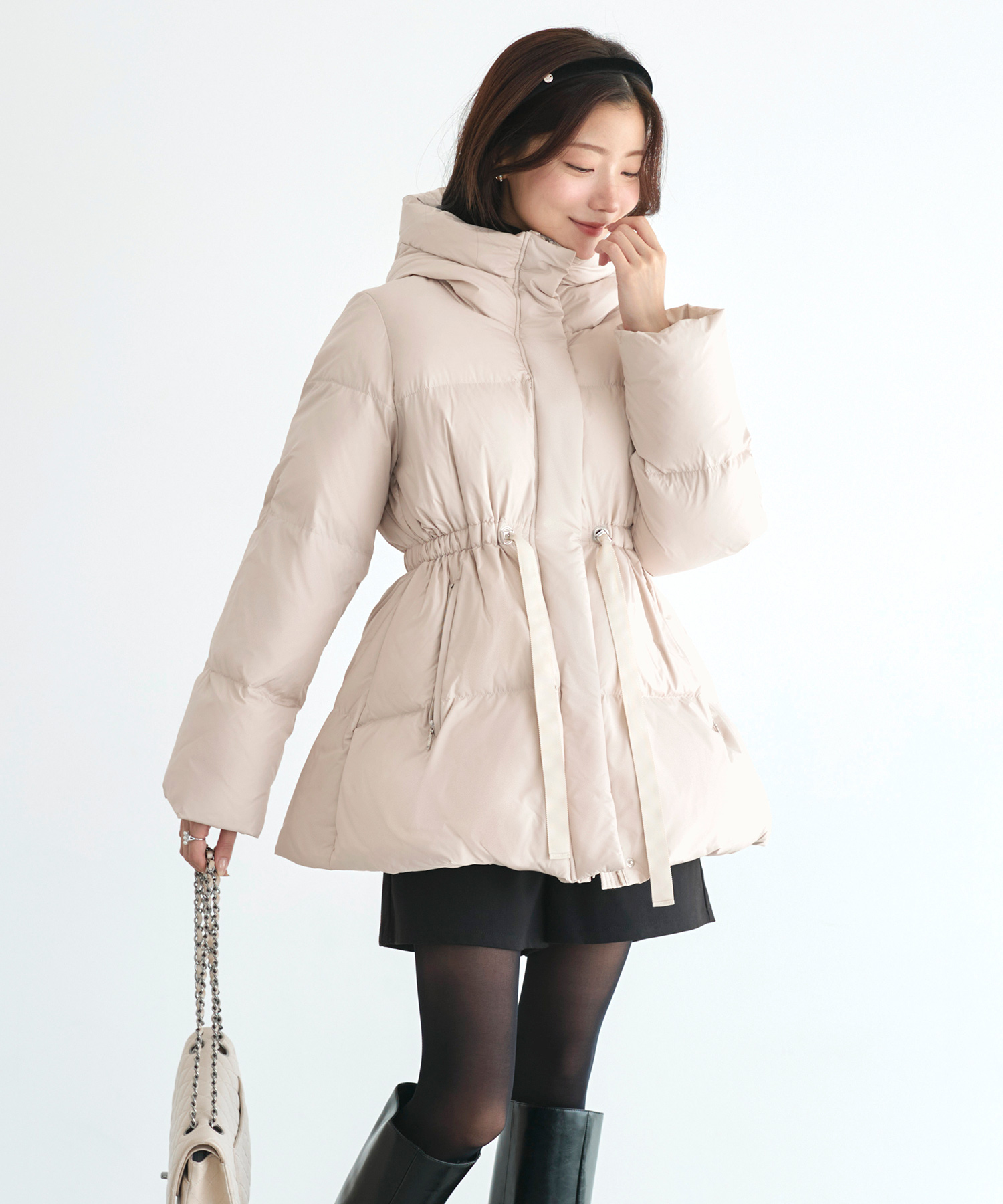 フーデッドフレンチダウンミドルコート