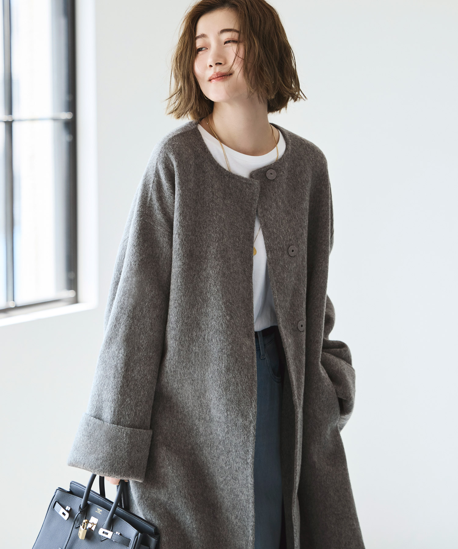 ウールリバーハンドステッチコート